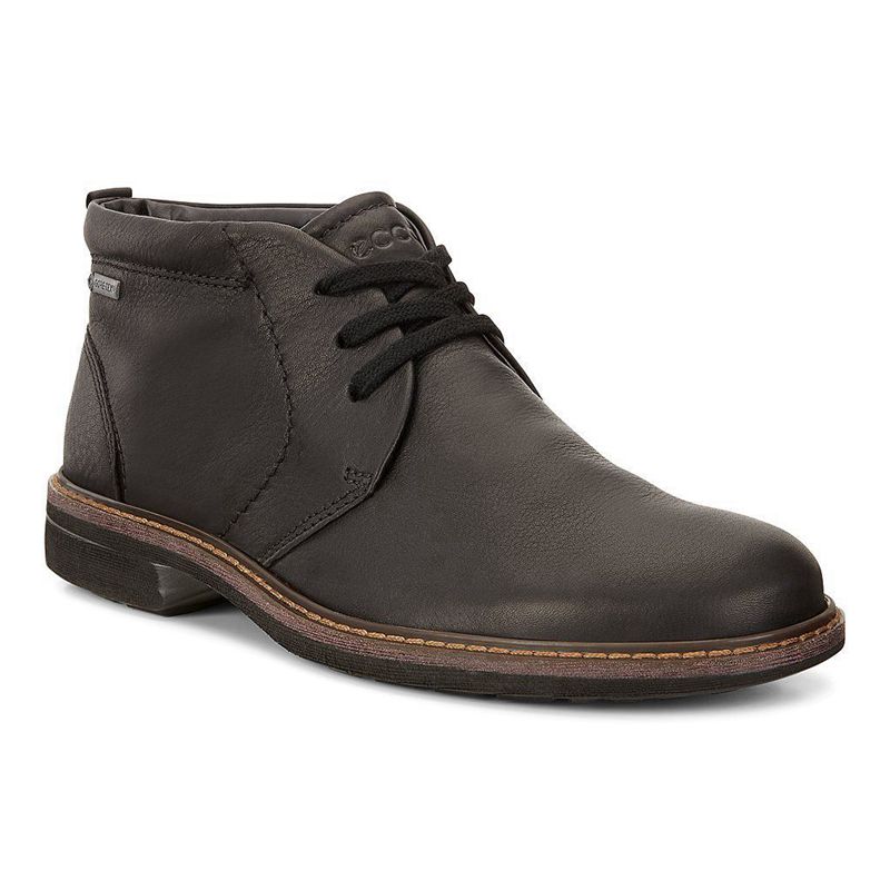 Men Boots Ecco Turn - Chukka Boots Black - India KEHMLT083